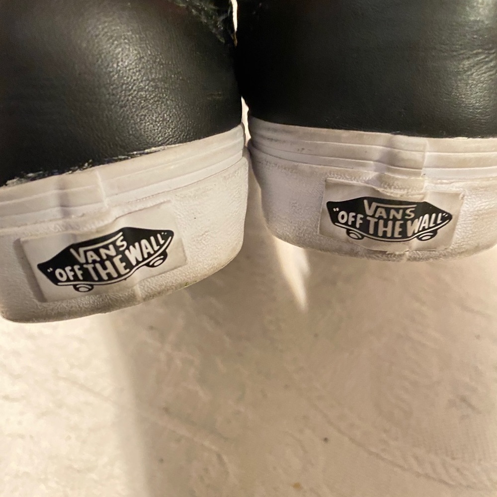 Vans Black Leather Lace-Up Sneaker - Picture 8 of 15